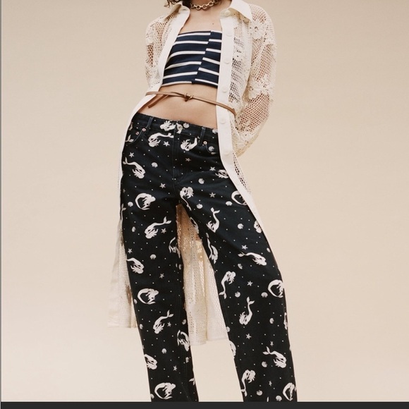 ZARA WOMAN The Trevor Full Length In Off The Seas Jean Size 2 - Picture 1 of 13